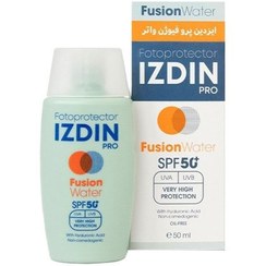 تصویر خرید کرم ضد آفتاب ایزدین پرو مدل Fusion Water مناسب انواع پوست با SPF50 حجم 50 میل 