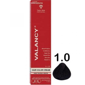 تصویر رنگ مو والانسی سری طبیعی مدل مشکی شماره N1 VALANCY No N1 Hair Color 100 ml