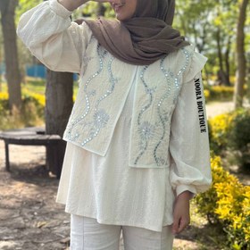 تصویر وست آینه کاری کرم 