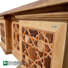 تصویر میز اداری و مدیریتی صنایع چوب ساج مدل ۳۲۷ 