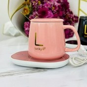 تصویر ماگ هیتر دار لاکی صورتی / گالری الماس 