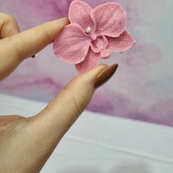 تصویر شمع دست ساز طرح گل ارکیده گیفت نوروزی هدیه نوروزی 