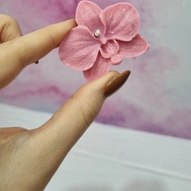 تصویر شمع دست ساز طرح گل ارکیده گیفت نوروزی هدیه نوروزی 