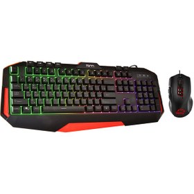 تصویر کيبورد و ماوس گیمینگ باسيم تسکو مدل GKM 8205 TSCO GKM 8205 Wired Gaming Keyboard and Mouse