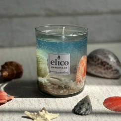 تصویر شمع دریایی دست‌ساز – حس واقعی دریا در دل خانه 