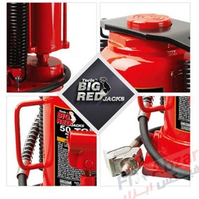 تصویر جک روغنی بادی 50 تن بیگ رد BIG RED مدل TRQ50002 Big Red Air bottle jack 50 Ton Model TRQ50002