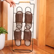 تصویر استند دمپایی آس کد 7139 فلزی سفید و مشکی 