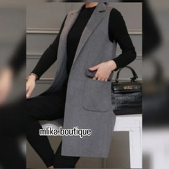 تصویر وست بلند شیرین سایز ۴۸-۵۰ رنگ طوسی 