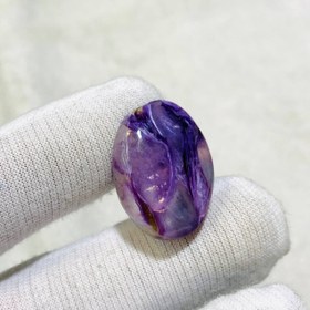 تصویر نگین چاروئيت طبيعى اصل سایز 25*18 میلی‌متر 