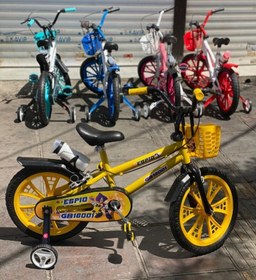 تصویر دوچرخه سایز ۱۶ مدل اسپیو رنگ زرد ا 132080-1 132080-1