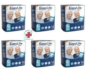 تصویر پوشک بزرگسال ایزی لایف سایز لارج بسته ۶ عددی 