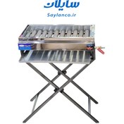 تصویر کباب پز گازی 10شعله پایه دار سایلان 