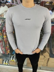 تصویر تیشرت آستین بلند طوسی روشن اسپریت Spirit long sleeve t-shirt