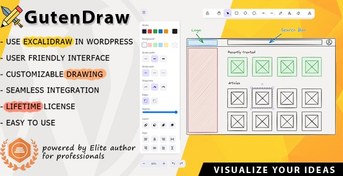 تصویر GutenDraw - Visualize Ideas with Excalidraw in WordPress 