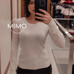 تصویر بلوز 100% پنبه ای یقه گرد ترک مدل جذب 