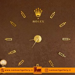 تصویر ساعت دیواری فانتزی طرح تاج ROLEX 