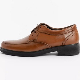 تصویر کفش مردانه چرم طبیعی مدل تی 12 عسلی 