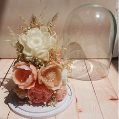 تصویر باکس گل شیشه ای جاودان شمعی بسیار خاص (پس کرایه) 