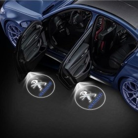 تصویر چراغ لوگو زیر درب پژو 