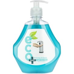 تصویر مایع دستشوئی ایکومویست حاوی گلیسیرین رنگ آبی حجم 525 میلی لیتر eco moist toilet liquid containing blue glycerin 525ml