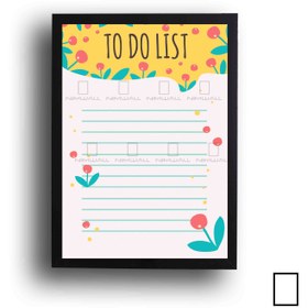 تصویر تابلو وایت برد شیشه ای برنامه ریزی ( TO DO LIST ) مدل N-97414 