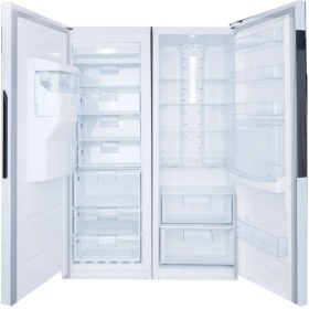 تصویر یخچال فریزر دوقلو هیمالیا مدل آلفا رنگ سفید متالیک 