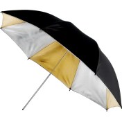 تصویر چتر بازتابی نقره‌ای/طلایی ۸۰ سانتی‌متر 