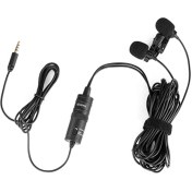 تصویر میکروفون یقه ای با سیم بویا مدل BY-M1DM BOYA BY-M1DM Dual Omni-directional Lavalier Microphone