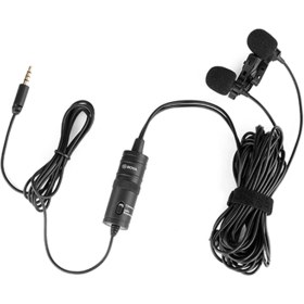 تصویر میکروفون یقه ای با سیم بویا مدل BY-M1DM BOYA BY-M1DM Dual Omni-directional Lavalier Microphone