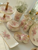 تصویر سرویس پذیرایی طرح دسته گل صورتی 