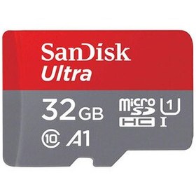 تصویر کارت حافظه microSDXC سن دیسک مدل Ultra A1 کلاس 10 استاندارد UHS-I سرعت 120MBps ظرفیت 32 گیگابایت ا ا SanDisk Ultra microSDHC UHS-I Card 32GB speed up to 120mb/s SanDisk Ultra microSDHC UHS-I Card 32GB speed up to 120mb/s