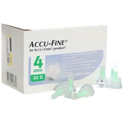 تصویر سرسوزن قلم انسولین Accu Fine با سوزن 4 میلی متر | 4mm ACCU-FINE 4MM 100