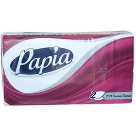تصویر دستمال کاغذی 250 برگ پاپیا کد 002 بسته 3 عددی 
