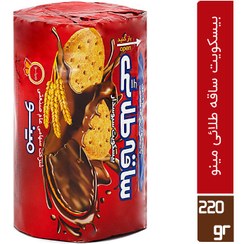 تصویر بیسکویت ساقه طلایی با روکش شکلات 