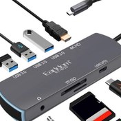 تصویر هاب 8 پورت USB-C ارلدام مدل ET-20W ا EARLDOM ET20 