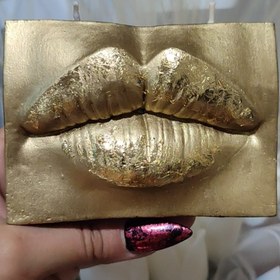 تصویر شمع لب دکوراتیو طلایی ا Golden lips Golden lips