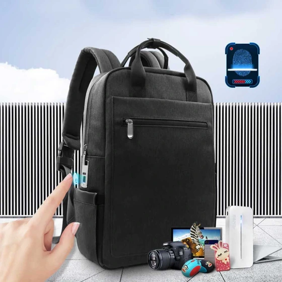 خرید و قیمت کوله پشتی business smart anti theft backpack fingerprint ...