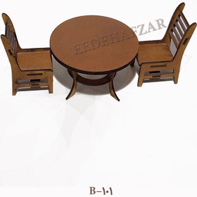 تصویر میز و صندلی چوبی اسباب بازی 