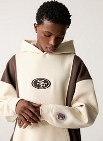 تصویر سویشرت کلاهدار با طرح تیم NFL سان فرانسیسکو 49ers برند PullAndBear NFL San Francisco 49ers baskılı ve kapüşonlu sweatshirt