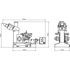 تصویر ميكروسكوپ سه چشمی بازتابی معکوس صاایران مدل IMM–420 
