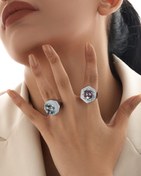 تصویر انگشتر نقره و یاقوت G1040 