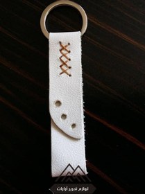 تصویر جا کلیدی چرم طبیعی دست دوز 