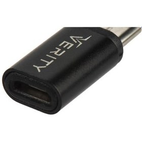 تصویر تبدیل Micro-USB به تایپ سی وریتی مدل A301 ا Verity A301 Micro-USB to Type-C Adapter Verity A301 Micro-USB to Type-C Adapter