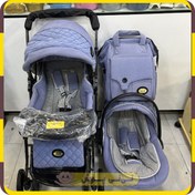 تصویر سرویس کالسکه نوزاد نی نی استار (آبی، زرد، قرمز و طوسی) 