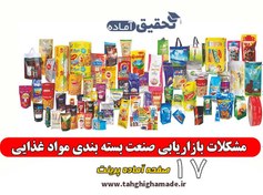 تصویر مقاله مشکلات بازاریابی صنعت بسته بندی مواد غذایی 