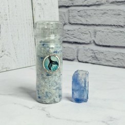 تصویر نمکساب به همراه ۱۵۰ گرم نمک معدنی آبی مات ممتاز 