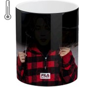 تصویر ماگ حرارتی آبنبات رنگی مدل MKSA0519 با قاشق و جعبه رایگان 