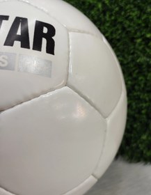 تصویر توپ فوتبال دوختی دربی استار سفید رویه ژاپن _ کد 1190 