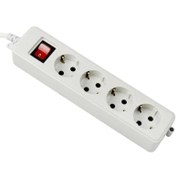 تصویر چند راهی 4 خانه ارت دار نیک پارت الکتریک با کابل 5 متری PE295 Part PE295 5m Power Strip