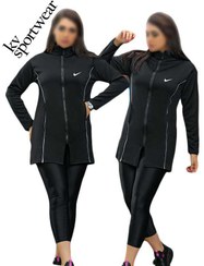 تصویر ست مانتو شلوار ورزشی زنانه NIKE کد 0012 NIKE womens sports coat and pants set code 0012